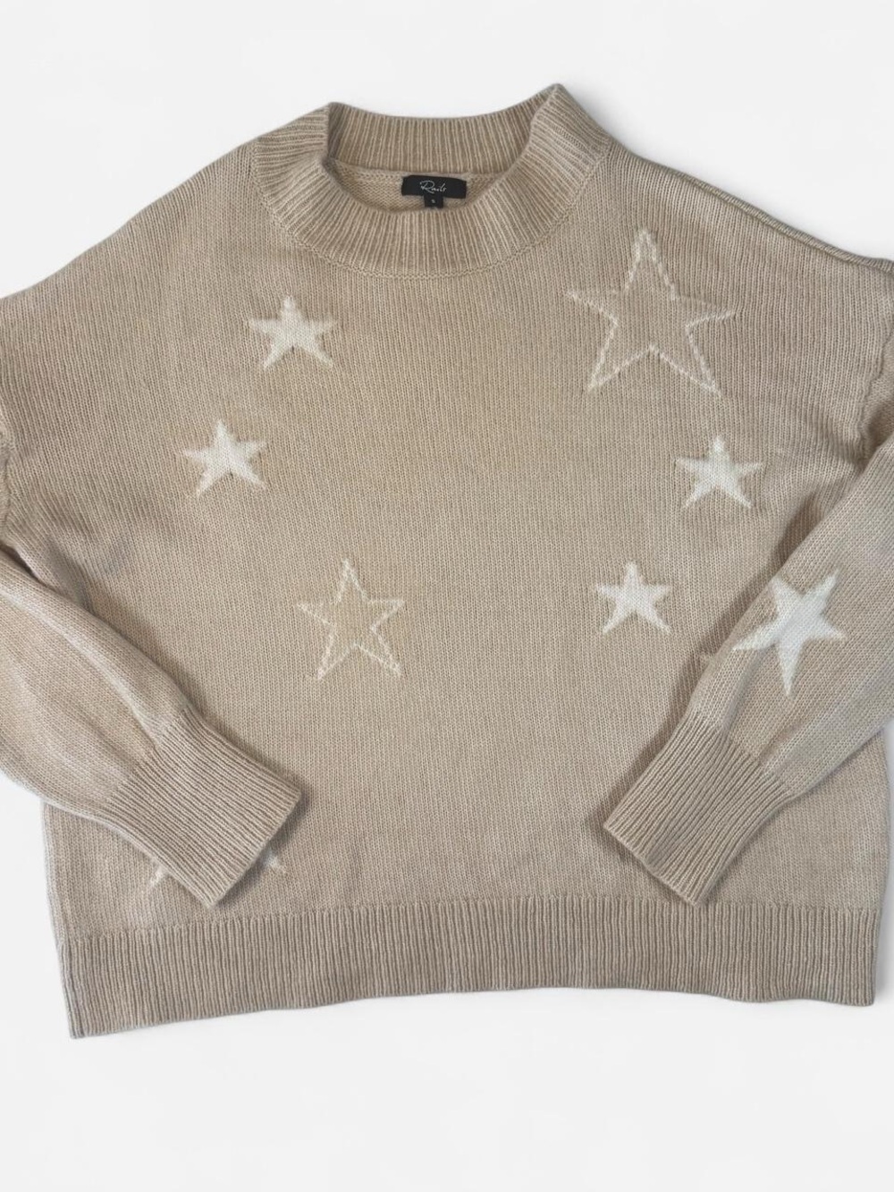 Rails Kana Camel Star Cashmere Blend Sweater